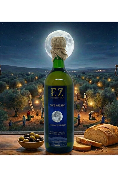 EZ ErdekZeytinlik Gece Hasadı Zeytinyağı 700 mL Yeşil Cam