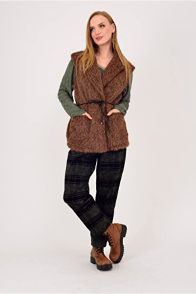 EREN STYLE Italian Belt Detailed Felt Vest