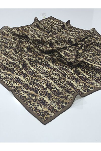 PİRAMİT GLAMOURIA NEVA EŞARP LEOPAR DESEN 3 TABA KREM