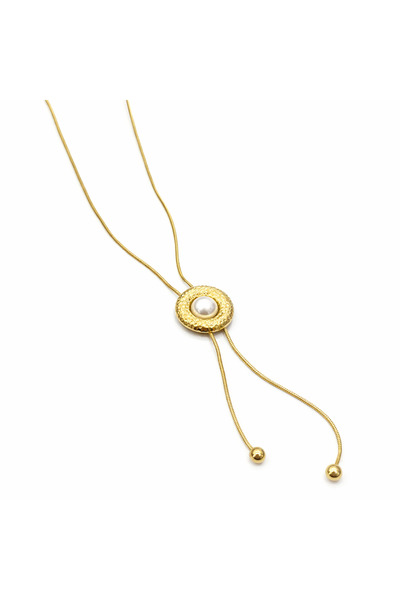 GLOW ACCESSORIES BAE الفولاذ المقاوم للصدأ الفولاذ المقاوم للصدأ قلادة اللؤلؤ