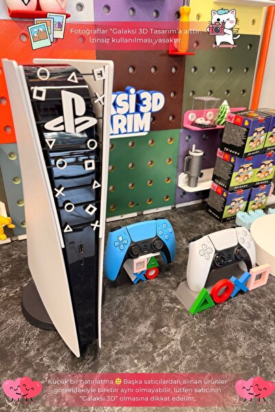 Galaksi 3D PlayStation 5 Standart Kasa Ön Kapak Logo Tasarım (Slim İçin Uygun...