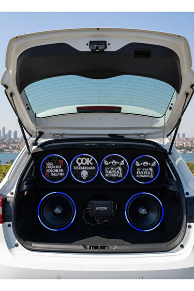 TREND 358 Modlu Pixel Kayar Ledli 20Cm Midrange Koruma Kapağı Özel Üretim 4lü...