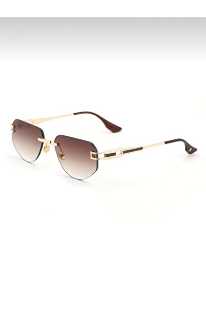 Mazzy Blend Brown Gold Unisex Sunglasses