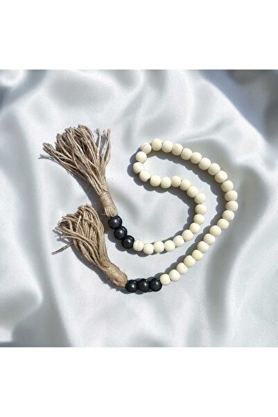 diclecollection Decorative Wooden Black Bead Detailed Prayer Beads/Wall Ornam...