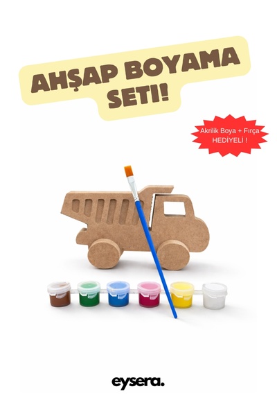 eysera Ahşap Boyama Seti – Çocuk Aktivite & Hobi Oyuncak, Montessori Eğitici Set