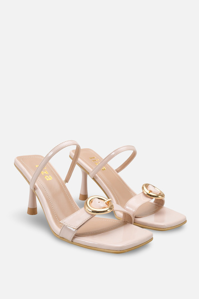 Liza Shoes Amande Women's Front Buckle Heeled Slippers A012 - K665