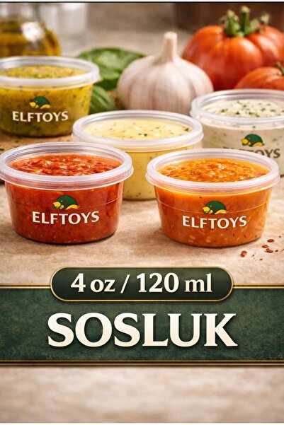 ELF TOYS Sosluk sızdırmaz ( 1 adet)120 ml mini saklama kabı et suyu , kemik s...