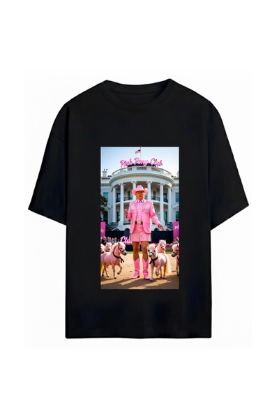 SVART WEAR Αστείο πολιτικό μπλουζάκι με στάμπα, unisex, oversized, 100% βαμβα...