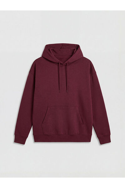 LC Waikiki NOUL SEZON DE LA GÜLİS GİYİM Hanorac cu glugă Plum Kang buzunar ca...