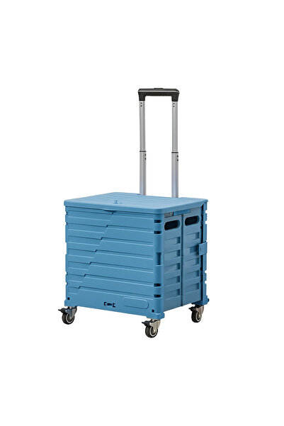 Cady One Foldable shopping cart with four swivel wheels, extendable telescopi...