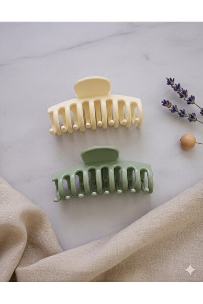 Srctech Women's Set of 2 Colorful Hair Clips with Clasp - 8 cm