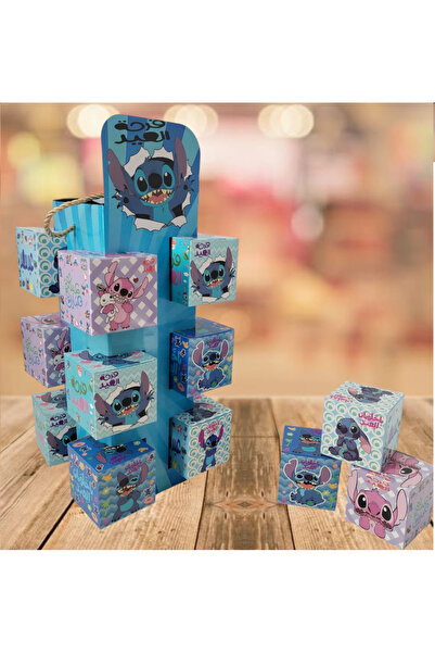 Generic مجموعة علب هدايا عيد ستيتش - 12 علبة صغيرة (7.8 × 7.8 سم) + علبة كبير...