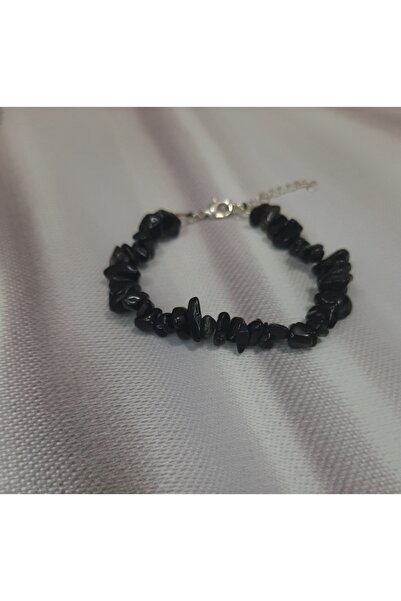 Shine Elagance Black Natural Stone Opalised Broken Cut Closures Silver Color ...