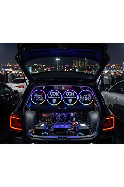 TREND 20CM Midrange Uyumlu 358 Modlu 12 Renkli Pixel Kayar Ledli Koruma Kapak...