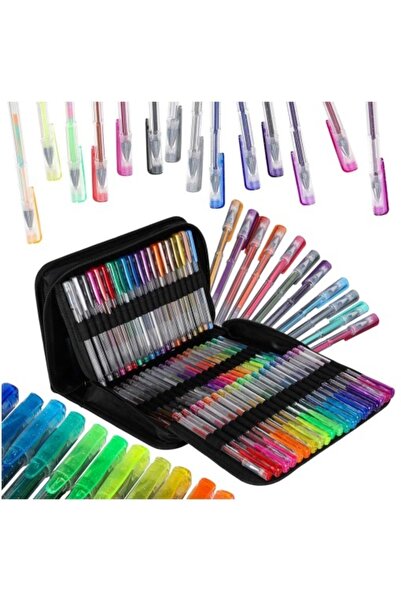 CIUPIGo Set de 100 de pixuri cu gel colorate + 100 de rezerve – cu sclipici, ...