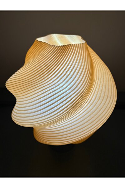 Butik Spiral Modern Abajur – Minimal Tasarım Dekoratif Gece Lambası | Sıcak O...