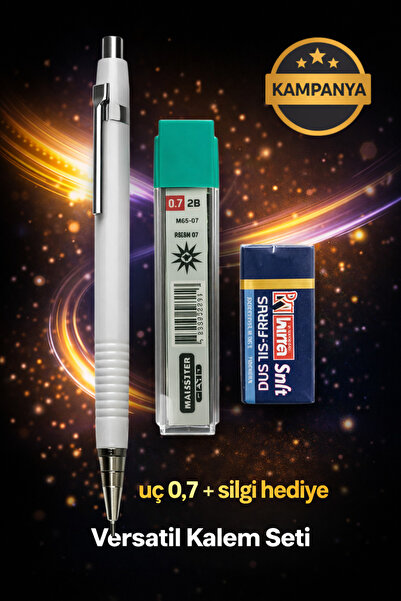 W-Design 1 Piece 0.7 Versatil Pen + 1 Piece 0.7 Tip + 1 Piece Eraser Set of 3