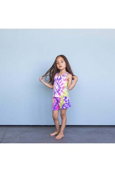 PETIT-ATELlER PETIT ATELIER Girls Tie Dye Racerback Tank Top and Shorts Set R...