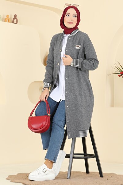 ModaMerve Garni Detay Armalı Kap 2019FON792-MS Antrasit