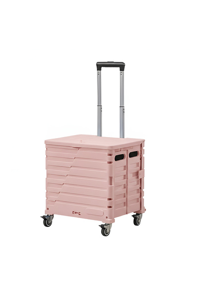 Cady One Foldable shopping cart with four swivel wheels, extendable telescopi...