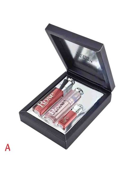 ROSE BERRYY مجموعة ملمع الشفاه (Lip Glow & Glossy Lip Gloss) درجة A