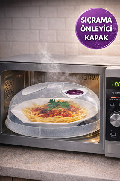 MEDUSHOP Microwave Oven Protective Cover Anti-Splash with Steam Vent 25 cm Tr...