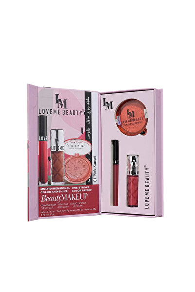 LOVEME BEAUTY Love Me Beauty Set Shade 01 Pink Sunset: A makeup box containin...