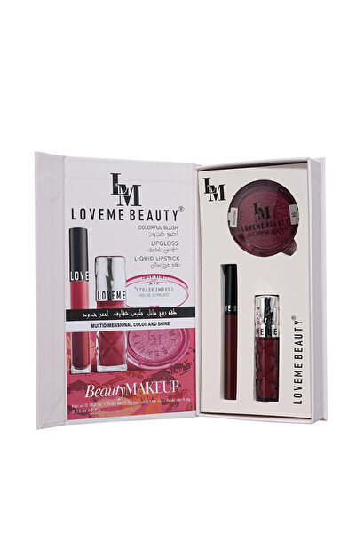 LOVEME BEAUTY Love Me Set Shade 04 Moonlook: A makeup box containing a burgun...