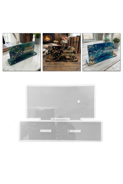 Tinky Winky Epoksi Roma Rakamlı Saatli Fotoğraflık ve İsimlik Stand Kalıp |