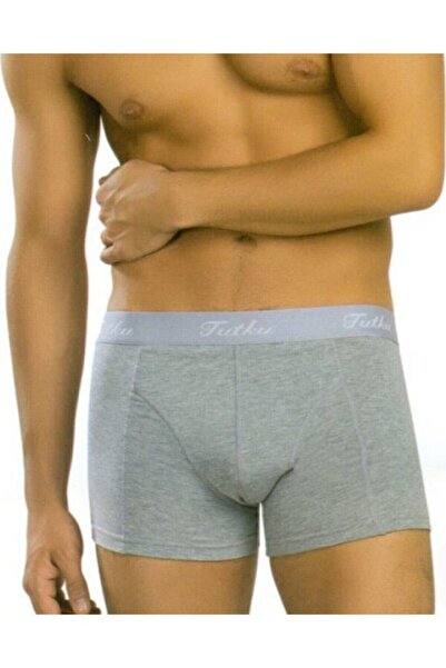 Tutku Men's Elastane Boxer 12 Pieces Same Color