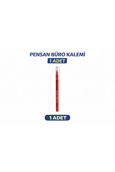 CT STONES Pensan Büro 2270 Red Ballpoint Pen 1.0 mm Medium Domestic Productio...