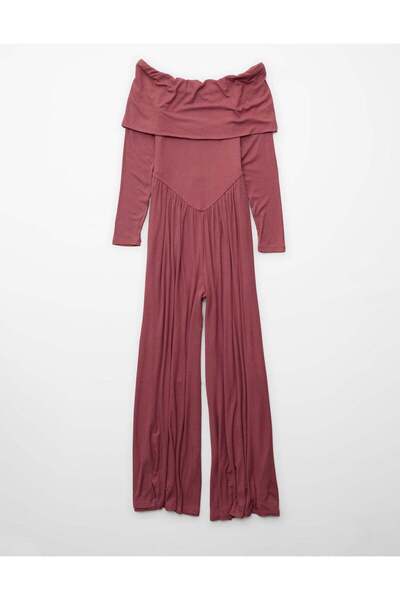 AMERICAN EAGLE AE Soft & Sexy Long-Sleeve V-Neck Jumpsuit