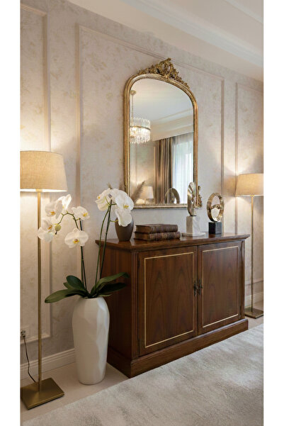 Melse Home's Seramik Uzun Bej,Krem Vazo