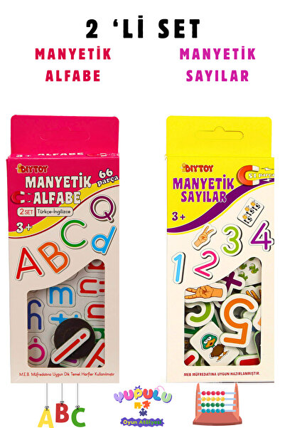 YUPULU 2 'li Set Manyetik Alfabe Türkçe-İngilizce ve Sayılar Magnet - Bultak ...