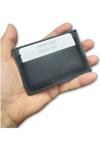 YeferStore Süper Slim 4+1 Bölmeli Hakiki Deri Kartlık, Para Cepli Unisex, Kad...