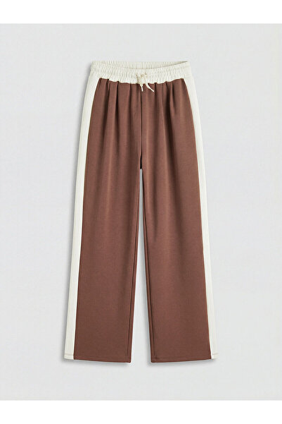 LC Waikiki Peak New Season Striped Wide Leg Girls' Sweatpants