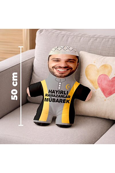 Ramazan Ayına Özel Hayırlı Ramazanlar Mübarek Kişiye Özel Peluş Oyuncak Hoşgeldin Ramazan - 50cm
