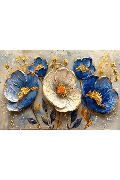 Aden DİJİTAL DEKORTAİF ÇİÇEKLER KANVAS TABLO