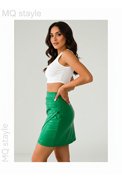 MQ High-waisted Leather skirt, made in Turkey (MQ Collection)
