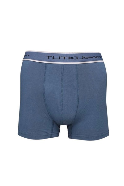 Tutku 2 Pieces of 400 Lycra Elastane Sports Cotton Men's Boxers 1 Piece Navy ...