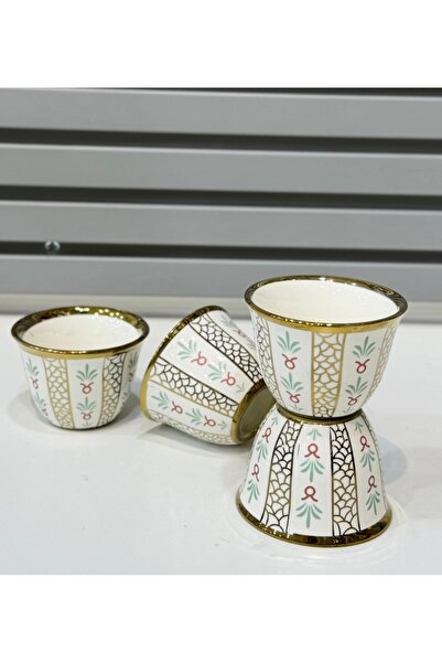 HUTUL AL JAZIRA Medium Gold-plated Arabic Coffee Cup Set