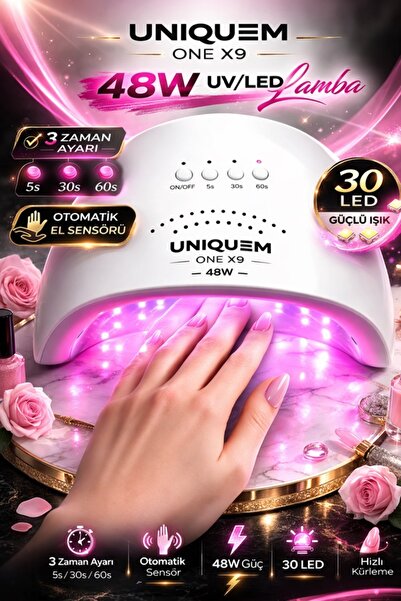 Uniquem One X9 48W 30 Led Uv Led Oje Kurutucu Lamba Kalıcı Oje Polijel Akrilik