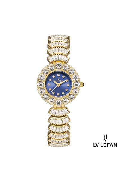 LV LEFAN A women's watch from a brand featuring a gold-tone design adorned wi...