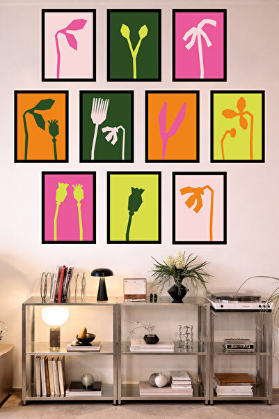 UNT 10-Frame Look Kitchen |   Modern |   Retro Wall Poster Painting Set – 15X...
