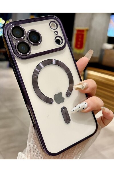 iPhone 17 Pro Max Kılıf Kamera Lens Korumalı Magsafe Özellikli Esnek Silikon Demre Kapak