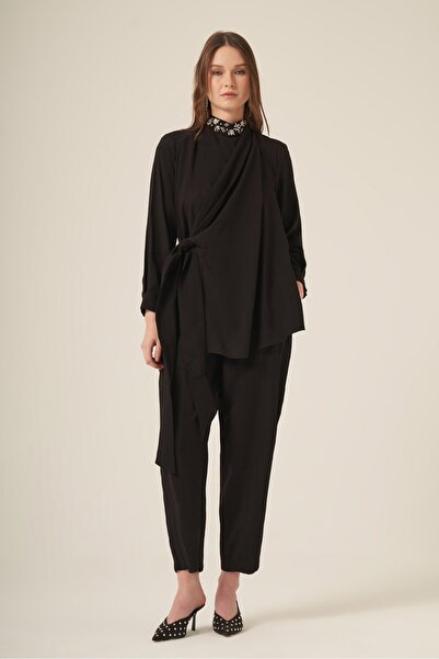 FTZ WOMEN Women's Natural Fiber Collar Stone Set 31316