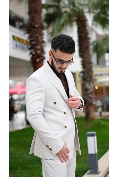 Dupont Pointed Collar Double-Breasted Suit