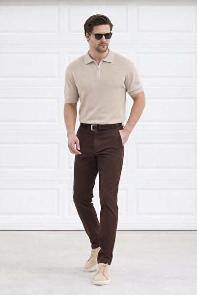 Delpino Polo Neck Knitwear Men's Cotton T-Shirt