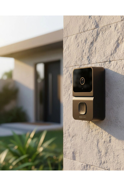 Bucuks Mey İthalat® WiFi Akıllı Kapı Zili 85 Derece Geniş Açı Android iOS Uyumlu