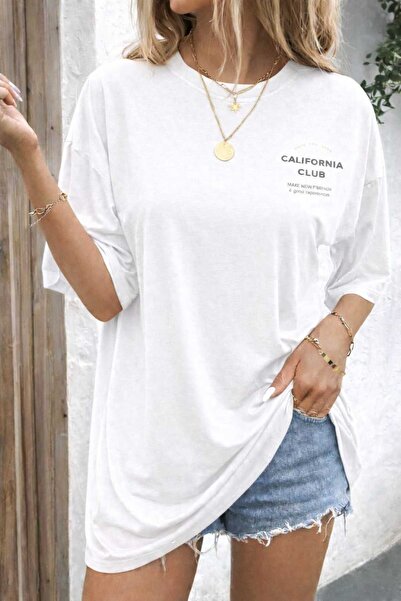 New Shine California Club Printed White Unisex T-Shirt